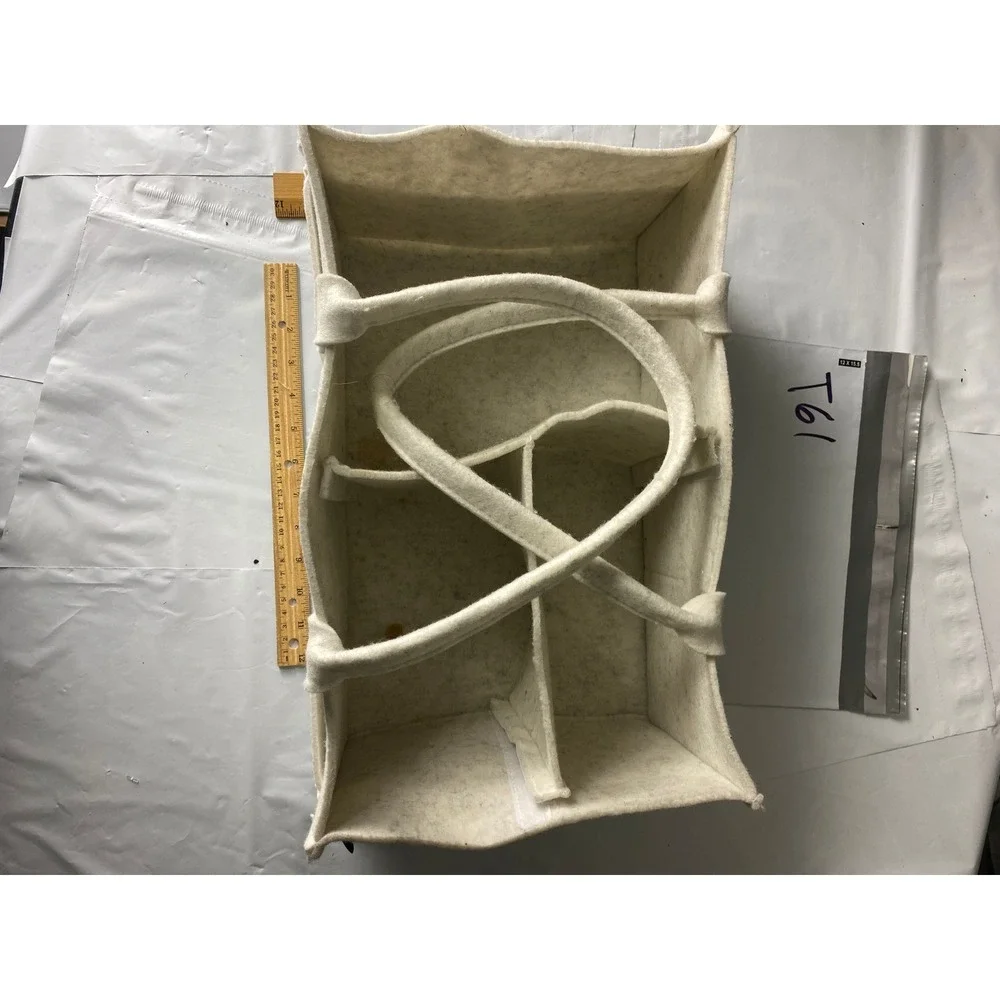 Unbranded Felt Storage Organizer Caddy Bag Bin Dividers White